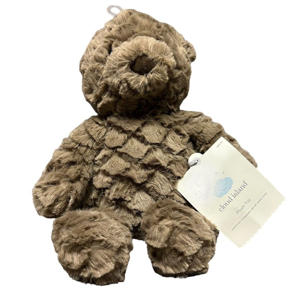 Cloud Island Soft Brown Bear Plush Toy Stuffed Animal NWT Baby Stuffie Lovey